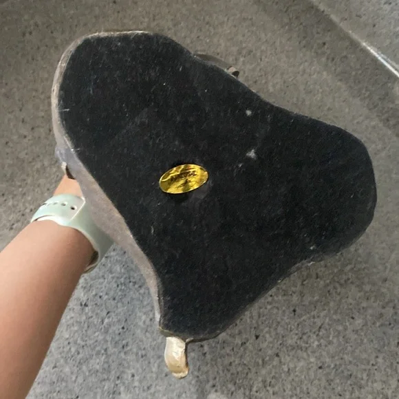 Vintage African mother and baby bronze statue figurine - Picture 15 of 17